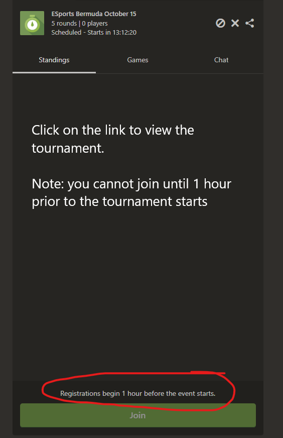 Join Tournament